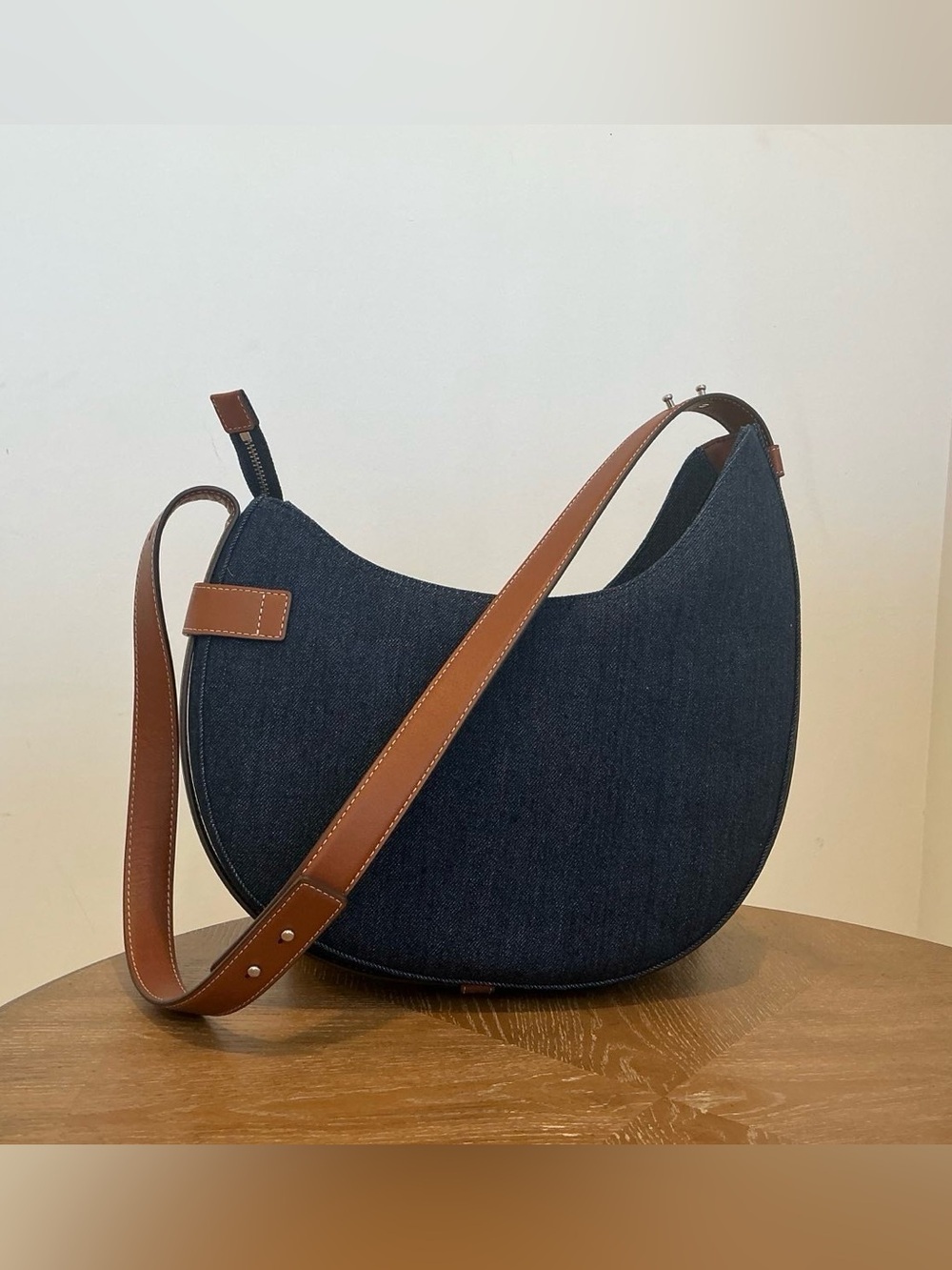 Lauren Ralph Lauren Tasha Small Shoulder Bag Canvas rinse wash denim/auren tan - Picture 10 of 10